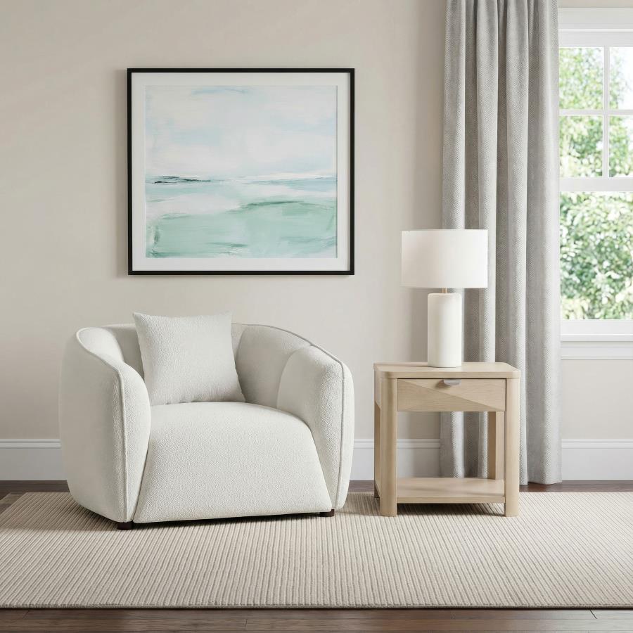 Aleisha Fabric Upholstered Accent Chair Sand | Beige | Sand | 503066