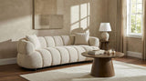 Whitney Contemporary Channel Tufted Woven Fabric Upholstered Sofa | Beige | Pebble | 503721