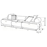 Byrne 143-inch Velvet Modular Bumper Sectional Sofa Rust