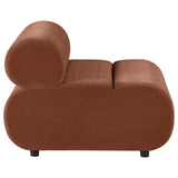 Byrne Velvet Upholstered Armless Chair Rust