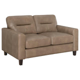 Scotland 2-piece Faux Leather Upholstered Sofa Set Brown | Brown | 504667-S2