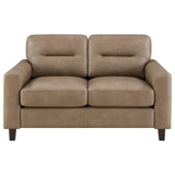 Scotland 3-piece Faux Leather Upholstered Sofa Set Brown | Brown | 504667-S3