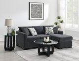 Storey Upholstered Sleeper Sectional Chaise Sofa Dark Grey | Grey | Dark Grey | 504777