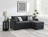 Storey Upholstered Sleeper Sectional Chaise Sofa Dark Grey | Grey | Dark Grey | 504777