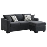 Storey Upholstered Sleeper Sectional Chaise Sofa Dark Grey | Grey | Dark Grey | 504777