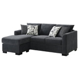 Storey Upholstered Sleeper Sectional Chaise Sofa Dark Grey | Grey | Dark Grey | 504777