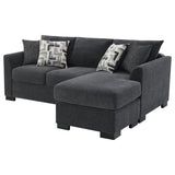 Storey Upholstered Sleeper Sectional Chaise Sofa Dark Grey | Grey | Dark Grey | 504777