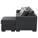 Storey Upholstered Sleeper Sectional Chaise Sofa Dark Grey | Grey | Dark Grey | 504777