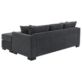 Storey Upholstered Sleeper Sectional Chaise Sofa Dark Grey | Grey | Dark Grey | 504777