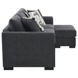 Storey Upholstered Sleeper Sectional Chaise Sofa Dark Grey | Grey | Dark Grey | 504777