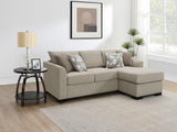 Storey Upholstered Sleeper Sectional Chaise Sofa Camel | Beige | Camel | 504778