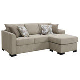 Storey Upholstered Sleeper Sectional Chaise Sofa Camel | Beige | Camel | 504778