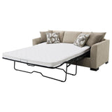 Storey Upholstered Sleeper Sectional Chaise Sofa Camel | Beige | Camel | 504778