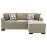 Storey Upholstered Sleeper Sectional Chaise Sofa Camel | Beige | Camel | 504778