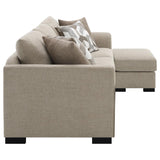 Storey Upholstered Sleeper Sectional Chaise Sofa Camel | Beige | Camel | 504778
