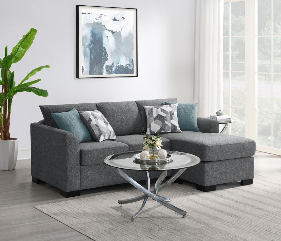Storey Upholstered Sleeper Sectional Chaise Sofa Grey | Grey | 504779