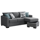 Storey Upholstered Sleeper Sectional Chaise Sofa Grey | Grey | 504779