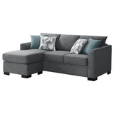 Storey Upholstered Sleeper Sectional Chaise Sofa Grey | Grey | 504779