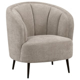 Ellorie Upholstered Channel Back Curved Chair Beige | Beige | 504839