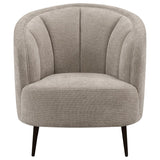 Ellorie Upholstered Channel Back Curved Chair Beige | Beige | 504839