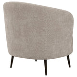 Ellorie Upholstered Channel Back Curved Chair Beige | Beige | 504839
