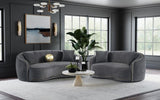 Brookside Velvet Upholstered Curved Loveseat Dark Grey | Grey | Dark Grey | 504845