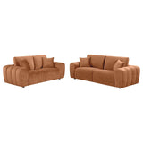 Burnett 2-piece Chenille Upholstered Sofa Set Burnt Orange | Orange | Burnt Orange | 504951-S2