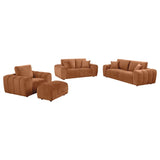 Burnett 4-piece Chenille Upholstered Sofa Set Burnt Orange | Orange | Burnt Orange | 504951-S4