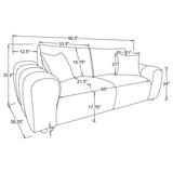 Burnett 4-piece Chenille Upholstered Sofa Set Burnt Orange | Orange | Burnt Orange | 504951-S4