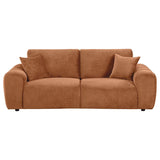 Burnett Chenille Upholstered Wide Arm Sofa Burnt Orange | Orange | Burnt Orange | 504951
