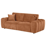 Burnett Chenille Upholstered Wide Arm Sofa Burnt Orange | Orange | Burnt Orange | 504951