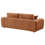 Burnett Chenille Upholstered Wide Arm Sofa Burnt Orange | Orange | Burnt Orange | 504951