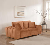 Burnett Chenille Upholstered Wide Arm Loveseat Burnt Orange | Orange | Burnt Orange | 504952