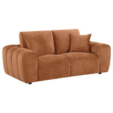 Burnett Chenille Upholstered Wide Arm Loveseat Burnt Orange | Orange | Burnt Orange | 504952