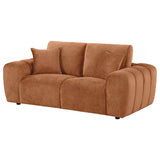 Burnett Chenille Upholstered Wide Arm Loveseat Burnt Orange | Orange | Burnt Orange | 504952