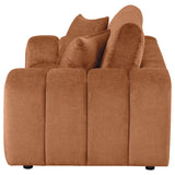Burnett Chenille Upholstered Wide Arm Loveseat Burnt Orange | Orange | Burnt Orange | 504952