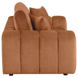 Burnett Chenille Upholstered Wide Arm Loveseat Burnt Orange | Orange | Burnt Orange | 504952