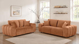 Burnett Chenille Upholstered Wide Arm Loveseat Burnt Orange | Orange | Burnt Orange | 504952