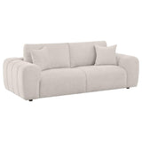 Burnett Chenille Upholstered Wide Arm Sofa Ivory | Ivory | 504955