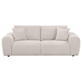 Burnett Chenille Upholstered Wide Arm Sofa Ivory | Ivory | 504955