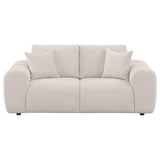 Burnett Chenille Upholstered Wide Arm Loveseat Ivory | Ivory | 504956