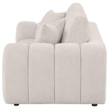 Burnett Chenille Upholstered Wide Arm Loveseat Ivory | Ivory | 504956