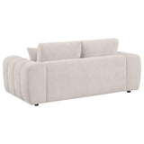 Burnett Chenille Upholstered Wide Arm Loveseat Ivory | Ivory | 504956