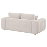Burnett Chenille Upholstered Wide Arm Loveseat Ivory | Ivory | 504956
