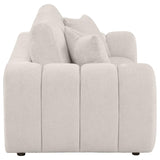 Burnett Chenille Upholstered Wide Arm Loveseat Ivory | Ivory | 504956