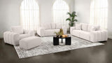 Burnett Chenille Upholstered Wide Arm Loveseat Ivory | Ivory | 504956
