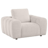 Burnett Chenille Upholstered Accent Chair Ivory | Ivory | 504957