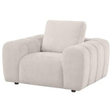Burnett Chenille Upholstered Accent Chair Ivory | Ivory | 504957