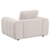 Burnett Chenille Upholstered Accent Chair Ivory | Ivory | 504957