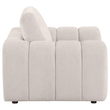 Burnett Chenille Upholstered Accent Chair Ivory | Ivory | 504957